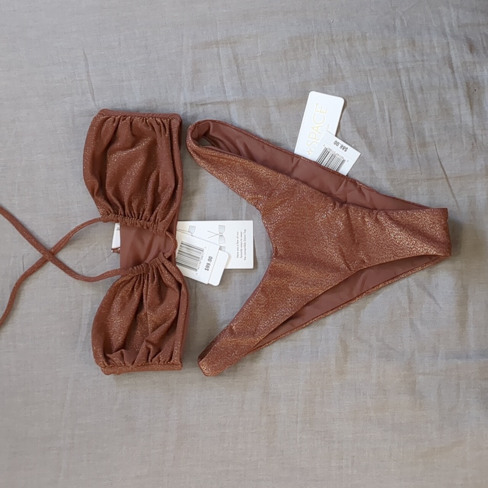 L*Space Shimmer Dawn Cabana Bikini Set - Picture 1 of 13
